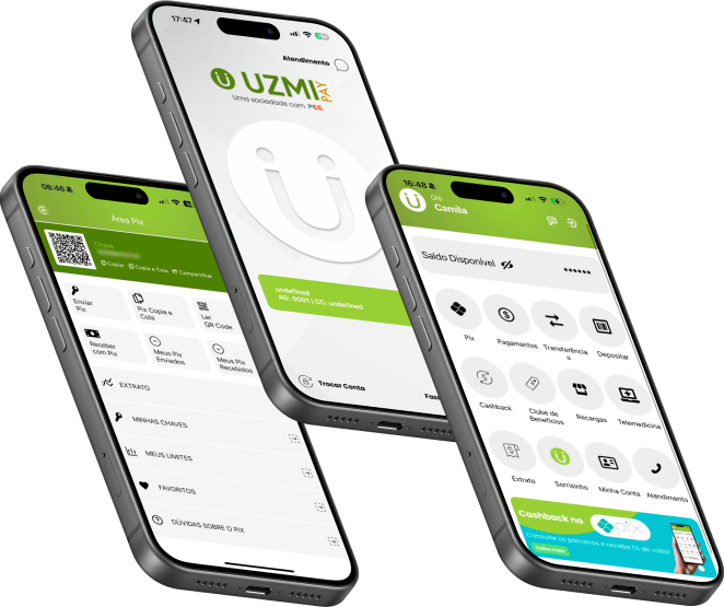 iPhone mostrando o app UZMI